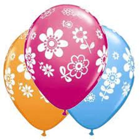 Balloon - Latex Contempo Daisies assorted 11inch