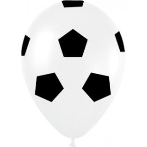 Soccer - Latex Balloon White with Black