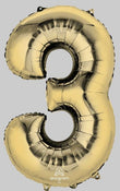 Foil Balloon Super Shape 3 White Gold