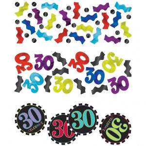 Confetti Chevron 30th Birthday