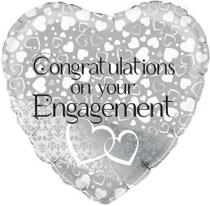 Foil Balloon Congratulations on Engagement