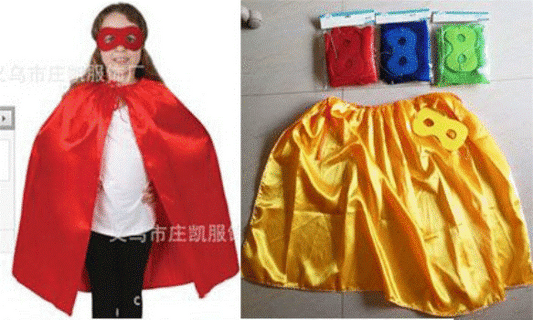 Cape & Mask set assorted