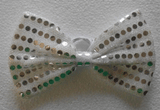 Bowtie - Sequin Silver 17cm