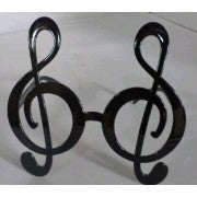 Glasses Plain Black with Music Notes
