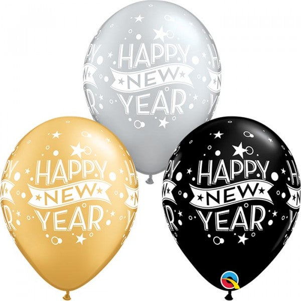 Latex Balloons Happy New Year Confetti assorted