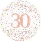 Foil Balloon Sparkling Rose Gold 30