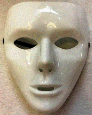 Mask Full Face Plastic White