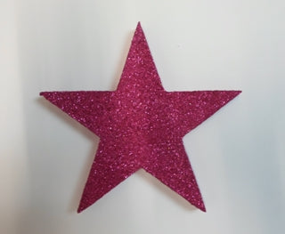 Poly Star Glitter Pink