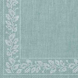 Serviettes - Turquoise Fabric Flower (20