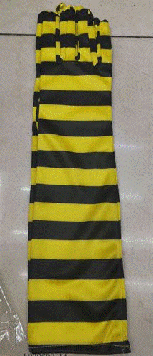Bee Gloves - Long Yellow &amp; Black