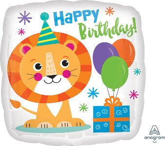 Foil Balloon Happy Lion Birthday