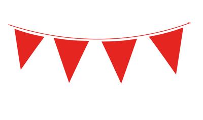 Bunting - Red 10m (20 Flags)