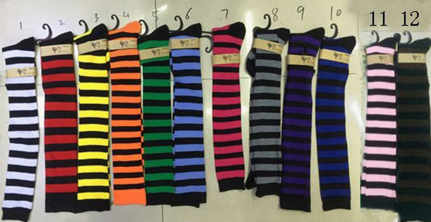 Socks Aoliteblack Stripes asst