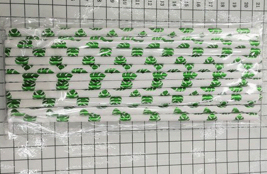 Paper Straws Tropical Leaves (25)