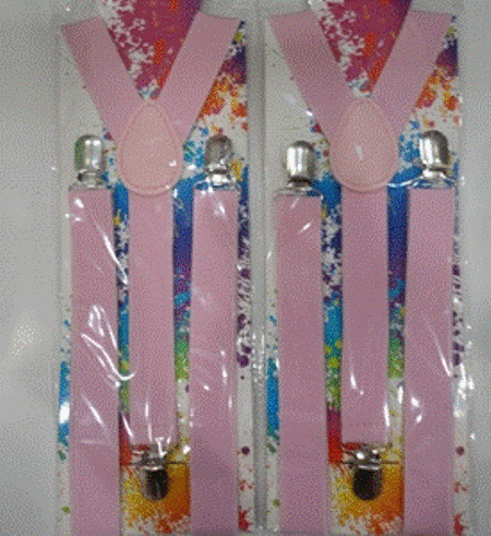 Suspender Braces Light Pink